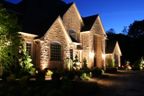 Landscape Lighting: Grazing Brick & Highlighting Eaves